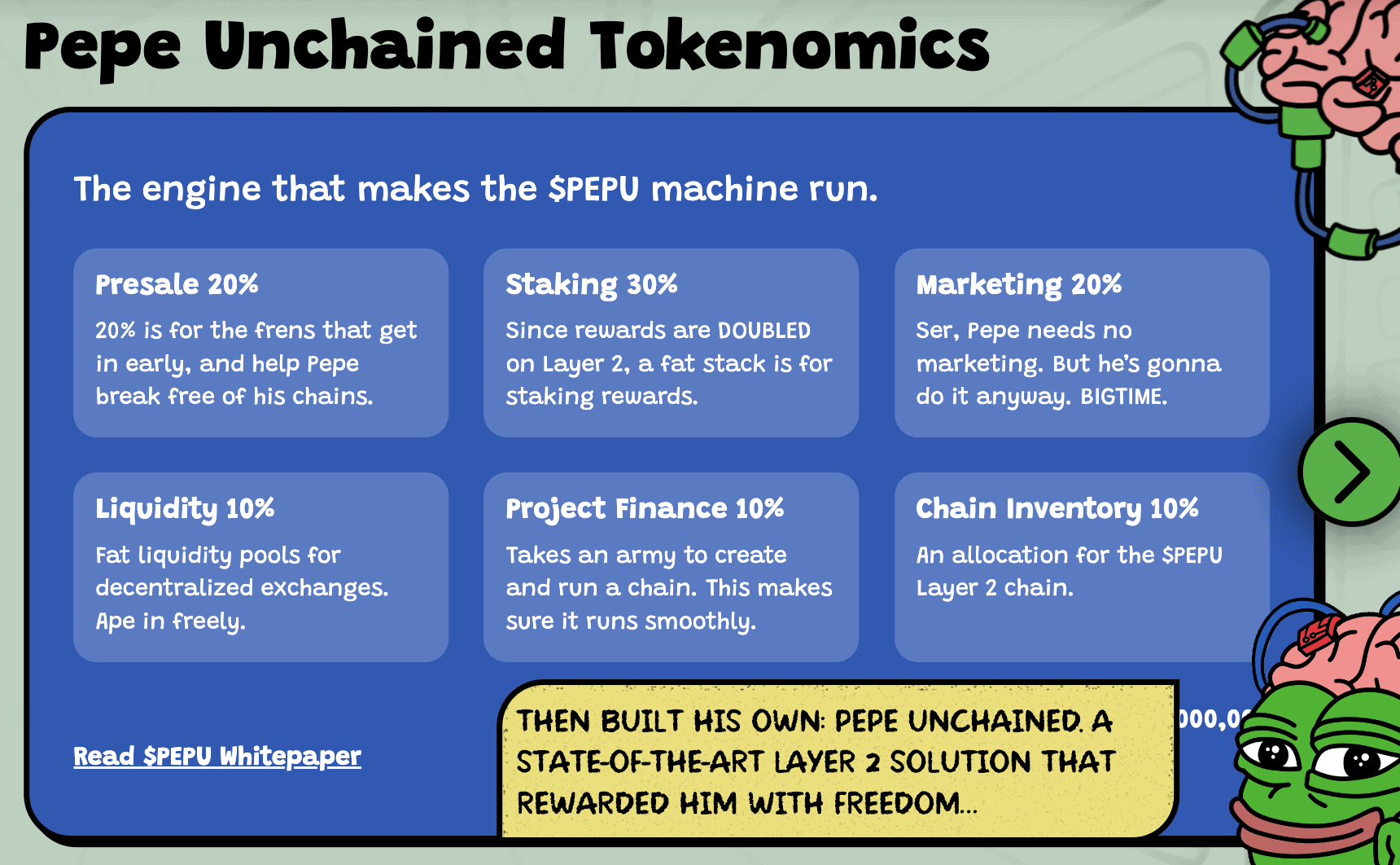 pepe unchained tokenomika