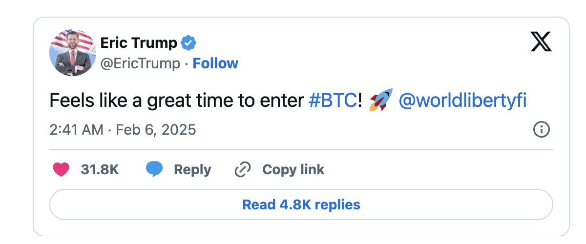 eric trump bitcoin