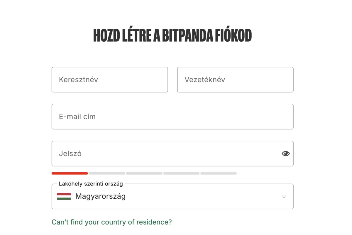 bitpanda regisztracios urlap