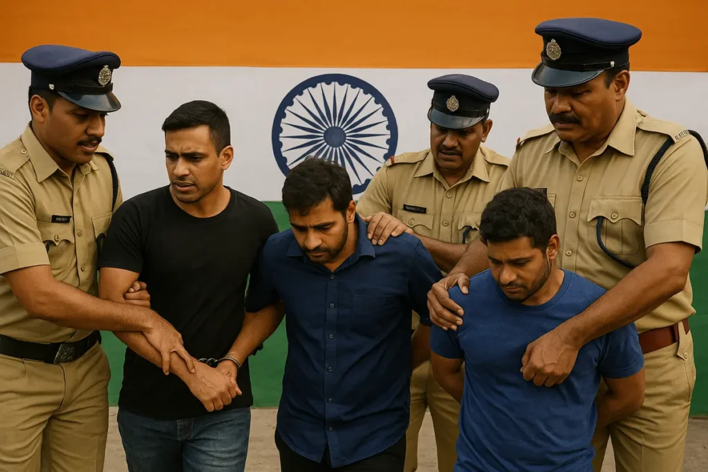india rendorseg letartoztatas