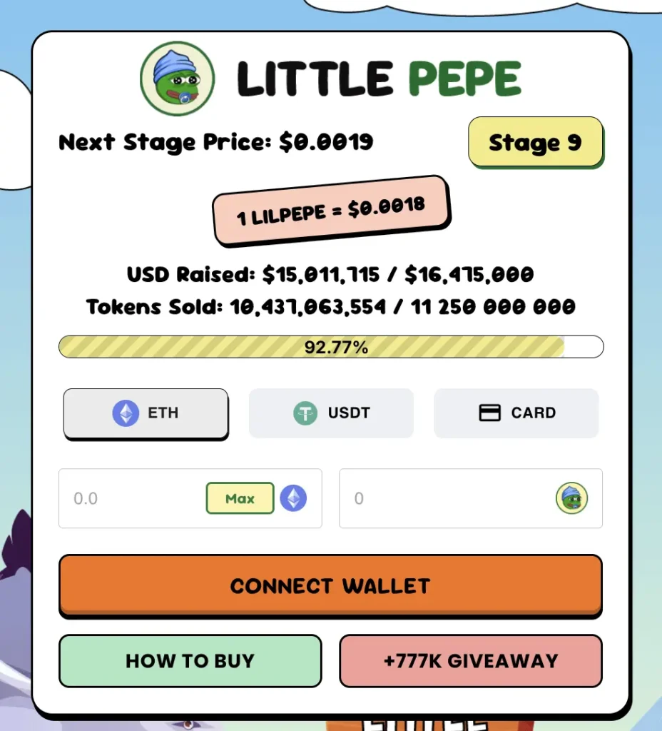 little pepe vasarlas widget