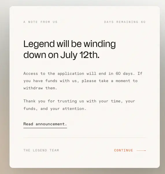 legend app bezarul